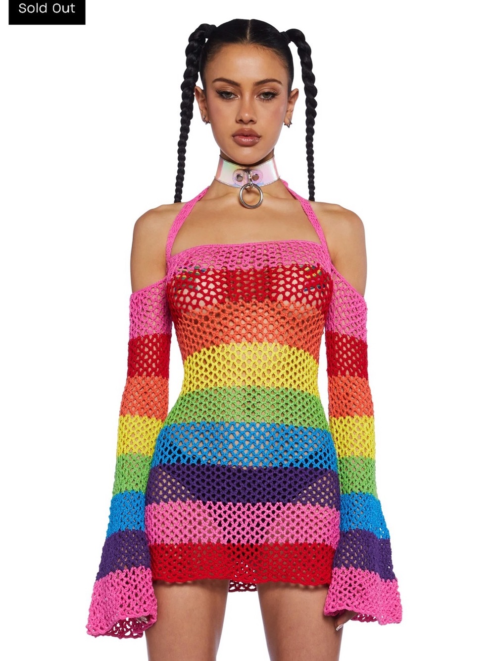 Dolls Kill - FUNDAY VIBES CROCHET MINI DRESS